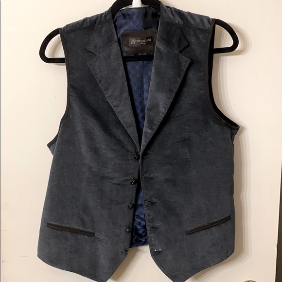 Corneliani-Single Breasted Velvet Vest - Picture 9 of 9